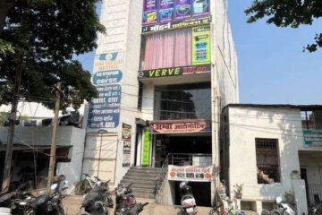 terrace space for rent in Bilaspur 1150 sqft office or cafe space semi furnished with parking 4th floor