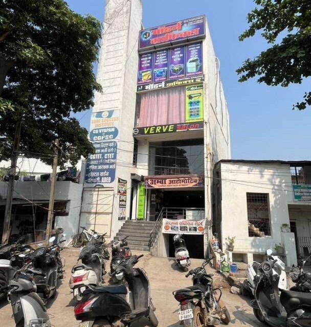 terrace space for rent in Bilaspur 1150 sqft office or cafe space semi furnished with parking 4th floor