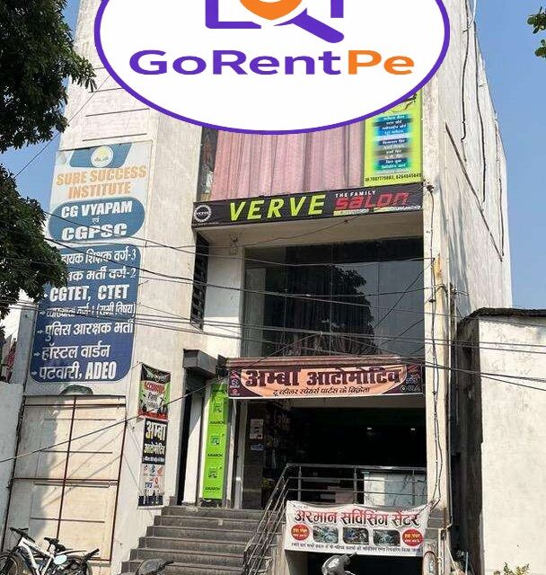 terrace space for rent in Bilaspur 1150 sqft office or cafe space semi furnished with parking 4th floor