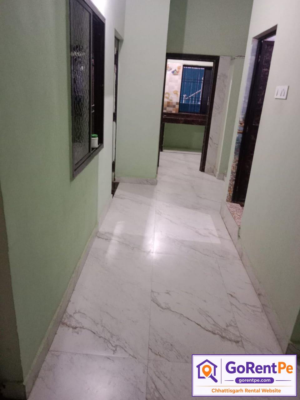 3BHK house for rent in Abhishek Vihar Bilaspur near Maharshi School, 1st floor family home available at ₹10,000 per month