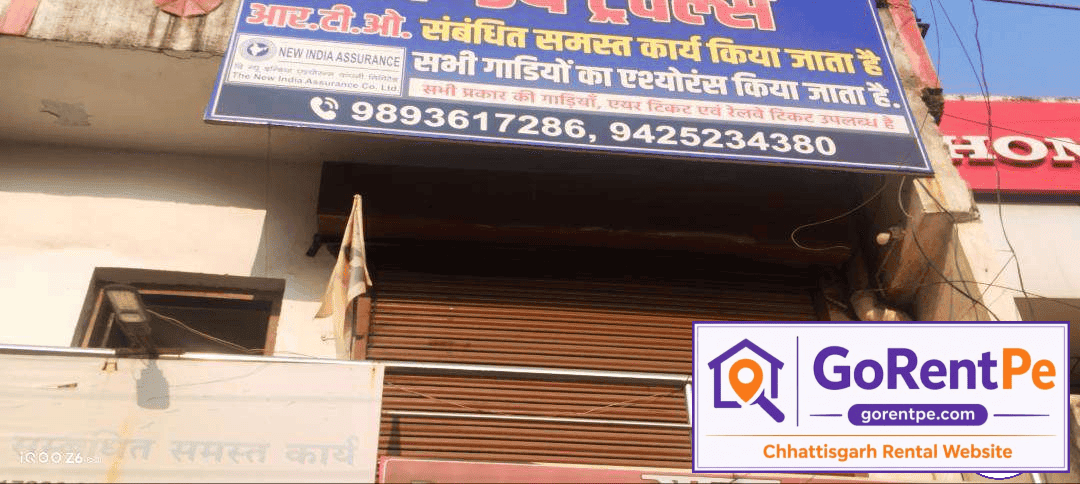 250 sqft shop for rent in Sarkanda Bilaspur main road 1st floor office space near Maosaji Honda showroom