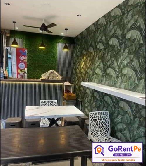 Fully furnished shop for rent in Happy Street Bilaspur near Sanichari with parking and washrooms ready to use commercial space