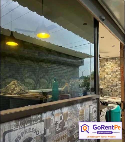 Fully furnished shop for rent in Happy Street Bilaspur near Sanichari with parking and washrooms ready to use commercial space