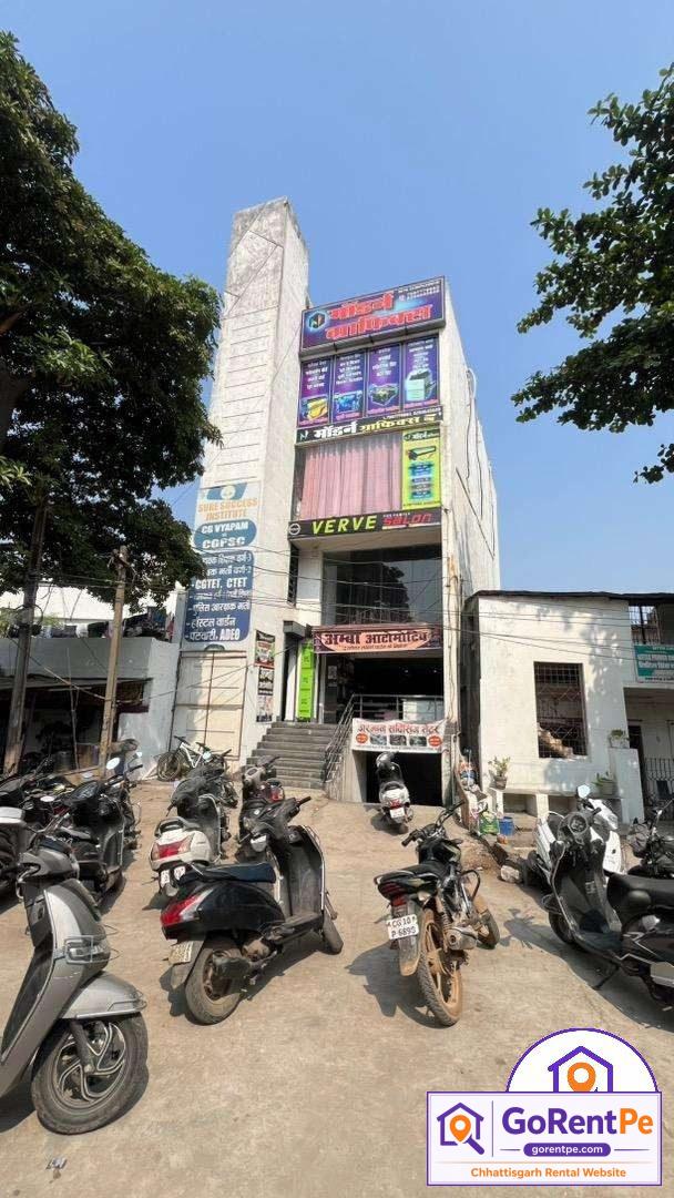 terrace space for rent in Bilaspur 1150 sqft office or cafe space semi furnished with parking 4th floor
