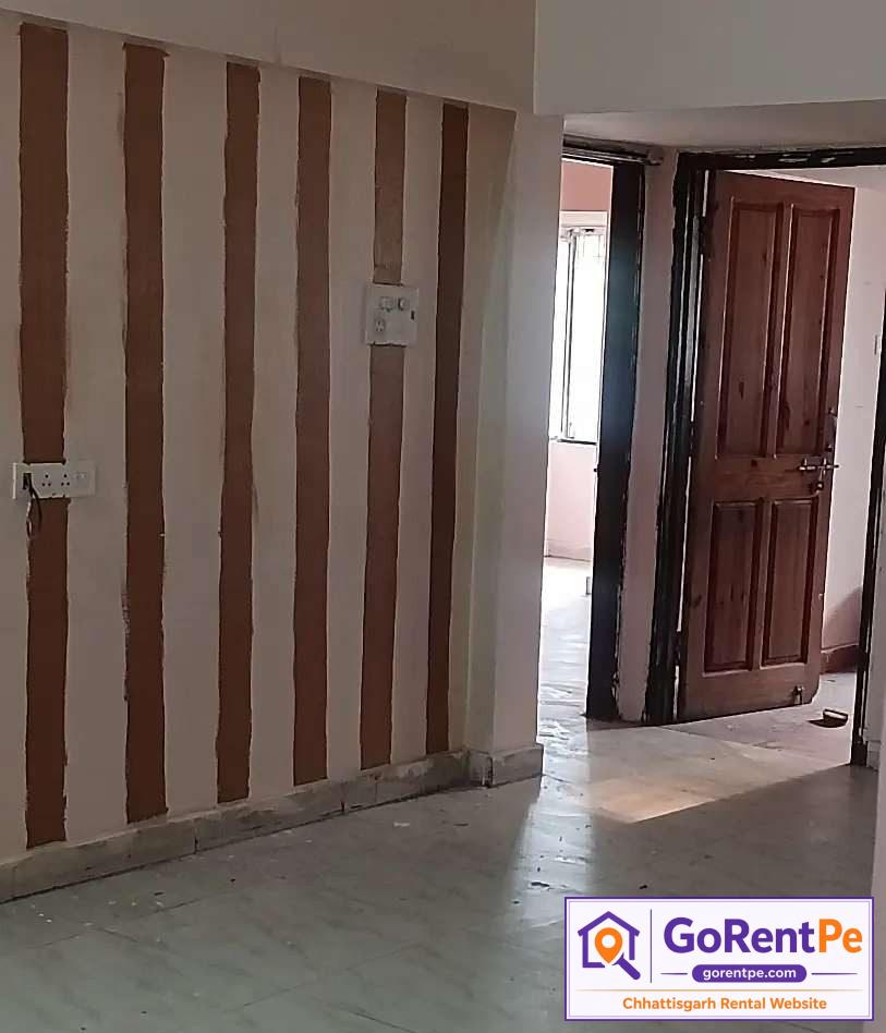 2 BHK semi furnished flat for rent in Capital City Phase 1 Extension Saddu Raipur near Ambuja Mall with parking and east facing apartment