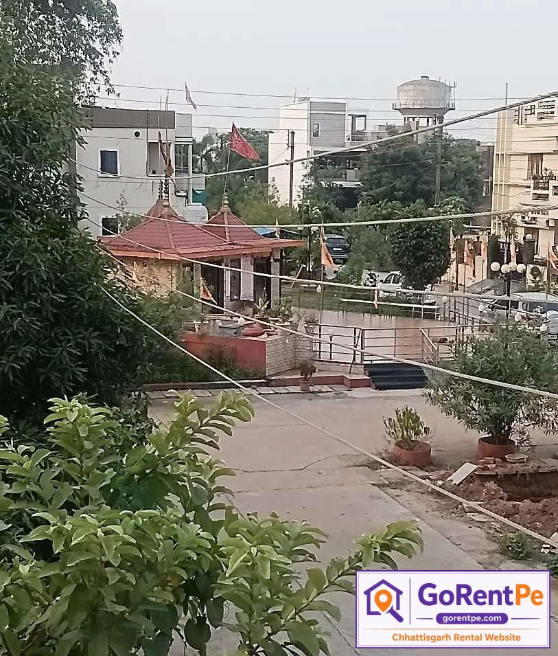 2 BHK semi furnished flat for rent in Capital City Phase 1 Extension Saddu Raipur near Ambuja Mall with parking and east facing apartment