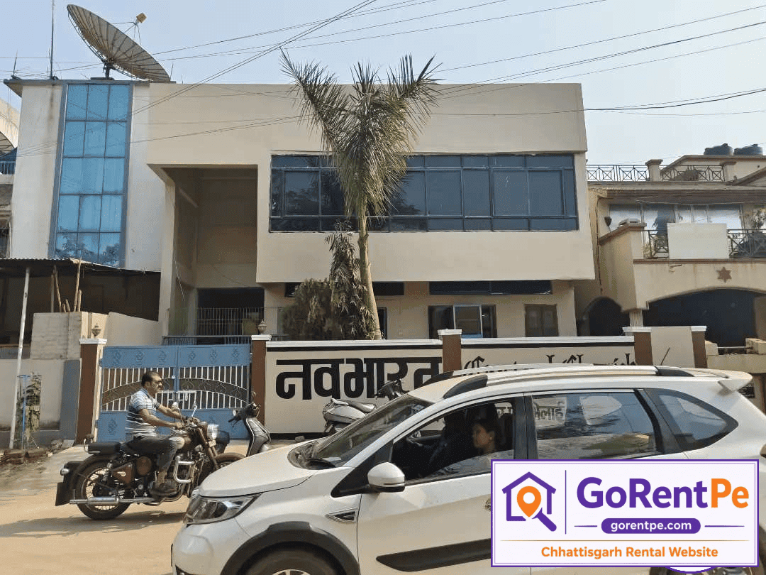 Semi-furnished 2600 sq ft godown for rent near Navbharat Office Priyadarshini Parisar Supela Bhilai Chhattisgarh commercial warehouse propert
