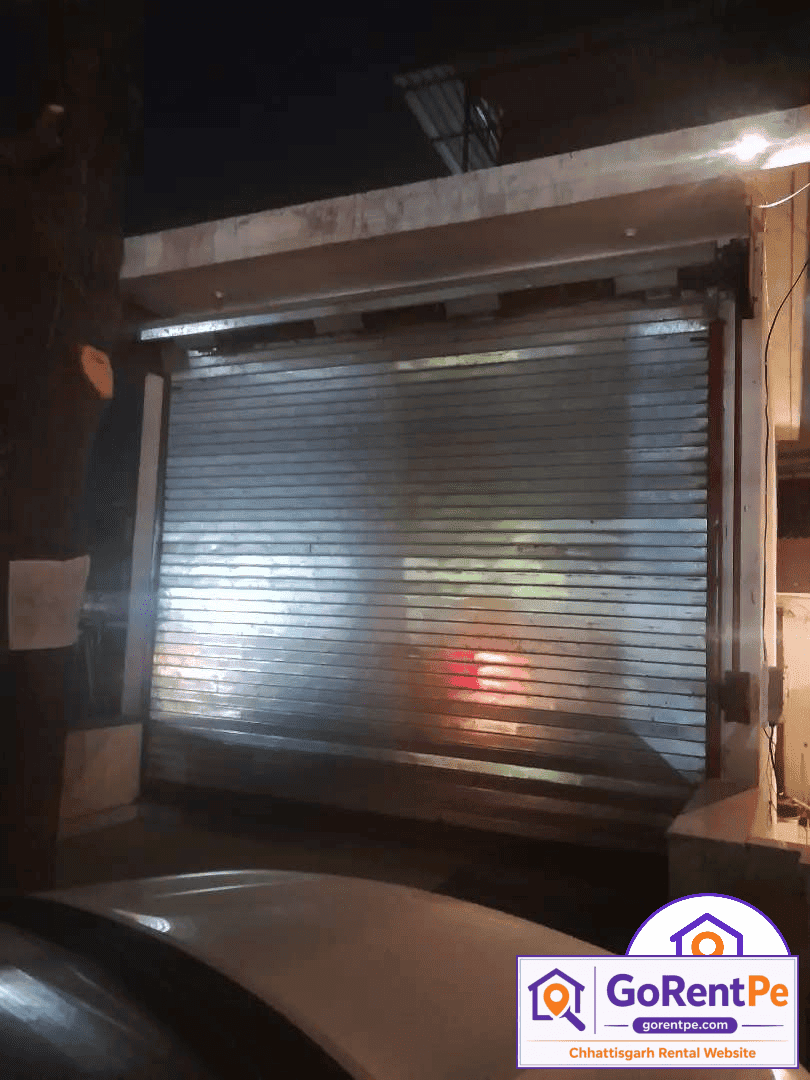 Semi-furnished commercial shop for rent in Avanti Vihar Raipur with glass frontage, granite flooring, split AC, parking space and prime roadside location suitable for office clinic or retail business