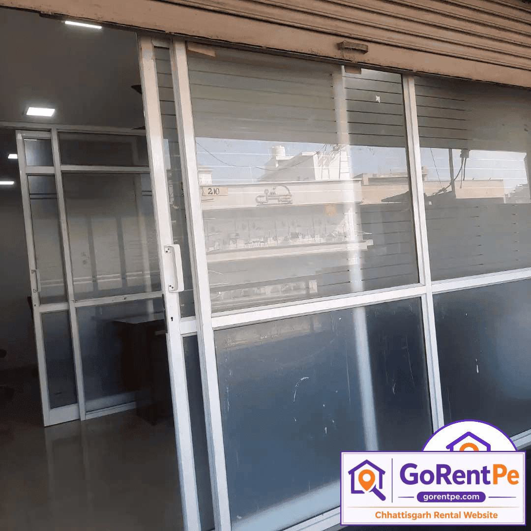 Fully furnished office space for rent in Devendra Nagar Raipur with boss cabin AC parking and lift facility