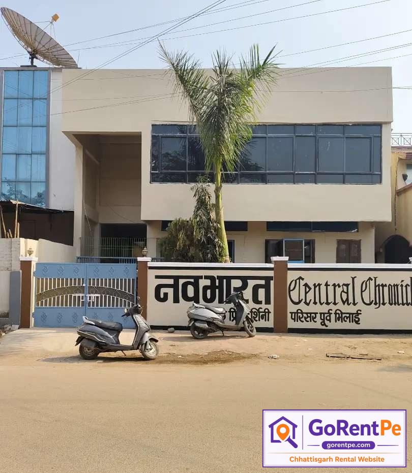 Semi-furnished 2600 sq ft godown for rent near Navbharat Office Priyadarshini Parisar Supela Bhilai Chhattisgarh commercial warehouse propert