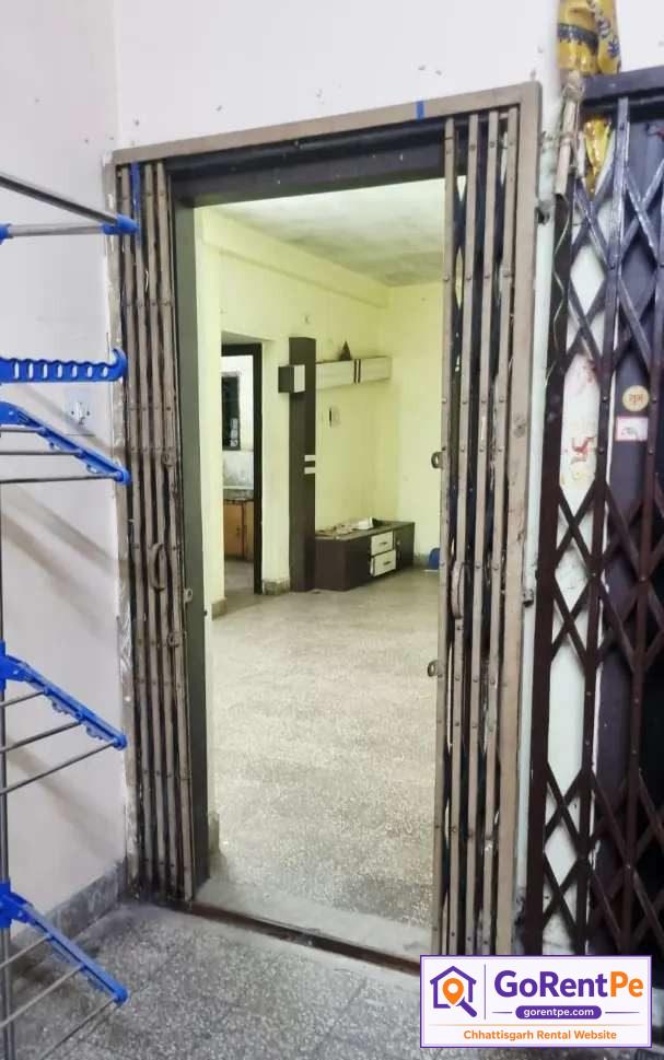 Single room for female flatmate in VIP Colony Geetanjali Nagar Bilaspur with attached balcony private bathroom shared kitchen and hall in semi-furnished 2BHK apartment