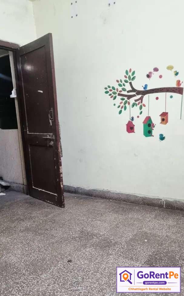Single room for female flatmate in VIP Colony Geetanjali Nagar Bilaspur with attached balcony private bathroom shared kitchen and hall in semi-furnished 2BHK apartment