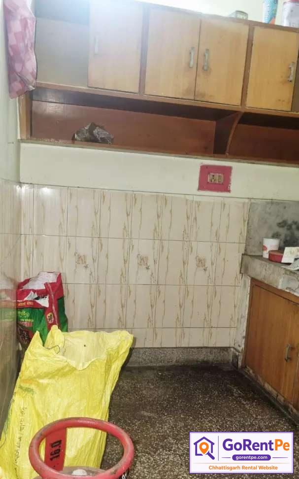 Single room for female flatmate in VIP Colony Geetanjali Nagar Bilaspur with attached balcony private bathroom shared kitchen and hall in semi-furnished 2BHK apartment
