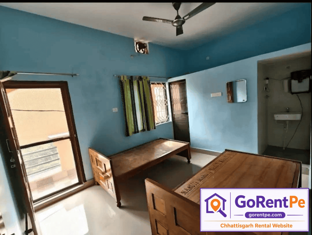 Semi-Furnished 1 BHK PG for Boys in Ganga Nagar Bilaspur with Water Purifier