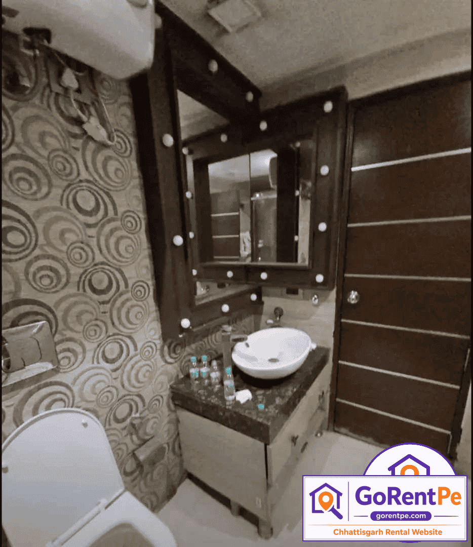 3 BHK fully furnished flat for rent with 3 bathrooms, car parking and sharing option
