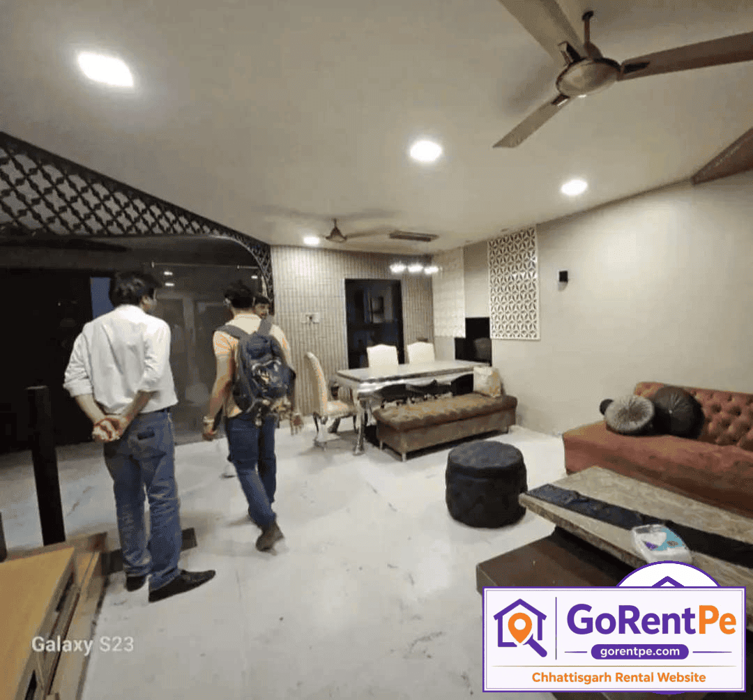 3 BHK fully furnished flat for rent with 3 bathrooms, car parking and sharing option