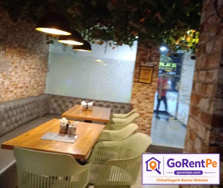Running cafe for rent in Telibandha Raipur 1450 sq ft