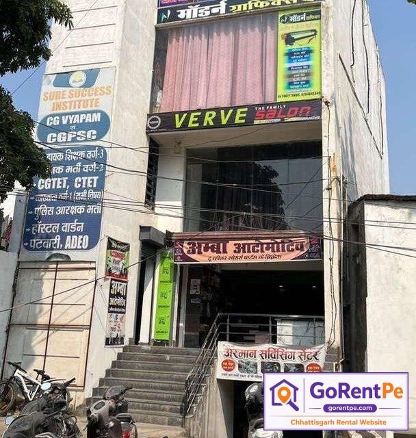 Spacious showroom and shop for rent near Satyam Chowk on Imlipara Main Road